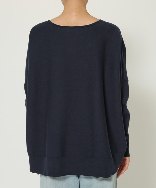 BARNYARDSTORM（バンヤードストーム）の「BARNYARDSTORM / ソフトVネックボリュームニット【WB限定カラー】（ニット/セーター・レディース・ライトブルー/オレンジ/イエロー/ネイビー/グリーン/ホワイト・FREE）」の8枚目の写真