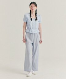 BENSIMON（ベンシモン）の「GINGHAM BANDING PANTS - SKY BLUE（その他パンツ）」