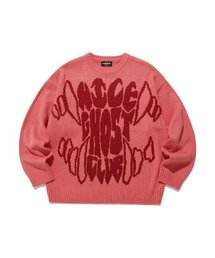MONSTER TEETH LOGO KNIT_PINK(NG2ESUK600A)