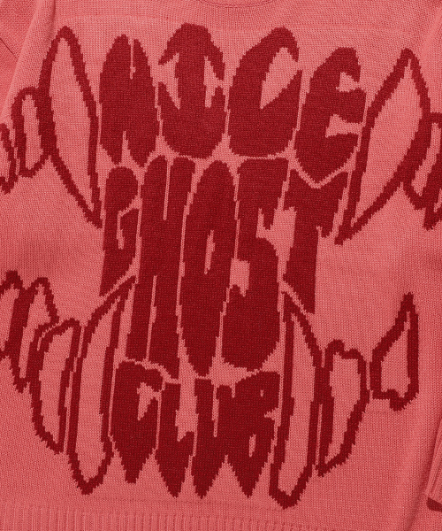 NICE GHOST CLUB(ナイスゴーストクラブ)の「MONSTER TEETH LOGO KNIT_PINK(NG2ESUK600A)(ニット/セーター・レディース・ピンク・M/S/L)」の4枚目の写真