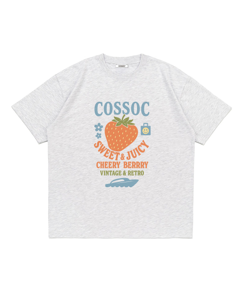 COSO(コソ)の「ジュシレトロ半袖Tシャツ (ネイビー)(Tシャツ/カットソー・レディース・ネイビー・S/M/L)」の2枚目の写真