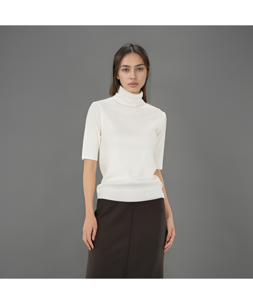 ACUD(アクド)の「Turtle Neck Ribbed Knit _Ivory(ニット/セーター・レディース・アイボリー・FREE)」の1枚目の写真