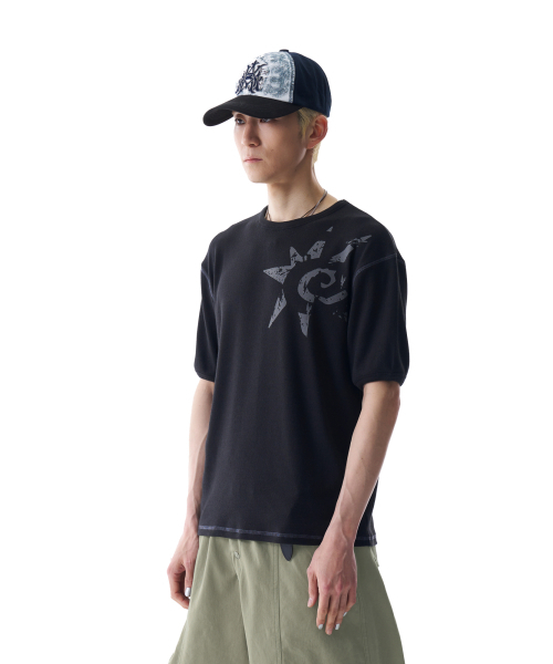 AAKAM(アーカム)の「Ribbed Star Ringer Top (Black)(Tシャツ/カットソー・レディース・その他・2/1)」の7枚目の写真