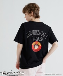 《AVIREX × Betty Boop》VARSITY LOGO S/S T-SHIRT