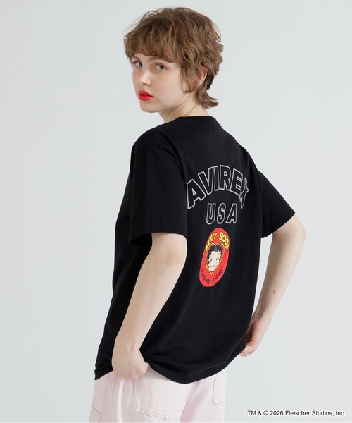 BETTY BOOP(ベティ・ブープ)の「《AVIREX × Betty Boop》VARSITY LOGO S/S T-SHIRT(Tシャツ/カットソー・レディース・オフホワイト/ブラック・F)」の20枚目の写真