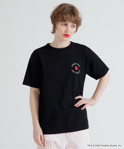 BETTY BOOP(ベティ・ブープ)の「《AVIREX × Betty Boop》VARSITY LOGO S/S T-SHIRT(Tシャツ/カットソー・レディース・オフホワイト/ブラック・F)」の21枚目の写真