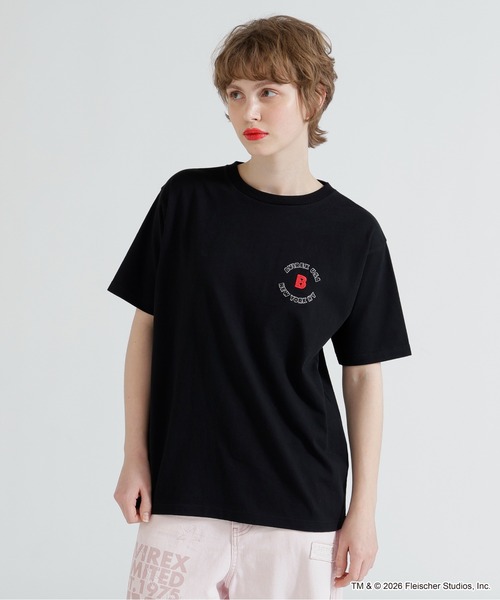 BETTY BOOP(ベティ・ブープ)の「《AVIREX × Betty Boop》VARSITY LOGO S/S T-SHIRT(Tシャツ/カットソー・レディース・オフホワイト/ブラック・F)」の22枚目の写真