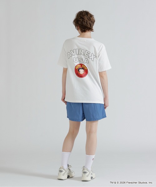 BETTY BOOP(ベティ・ブープ)の「《AVIREX × Betty Boop》VARSITY LOGO S/S T-SHIRT(Tシャツ/カットソー・レディース・オフホワイト/ブラック・F)」の6枚目の写真