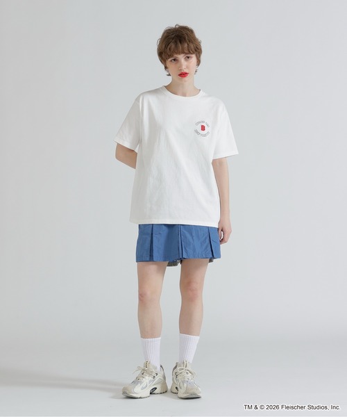 BETTY BOOP(ベティ・ブープ)の「《AVIREX × Betty Boop》VARSITY LOGO S/S T-SHIRT(Tシャツ/カットソー・レディース・オフホワイト/ブラック・F)」の8枚目の写真