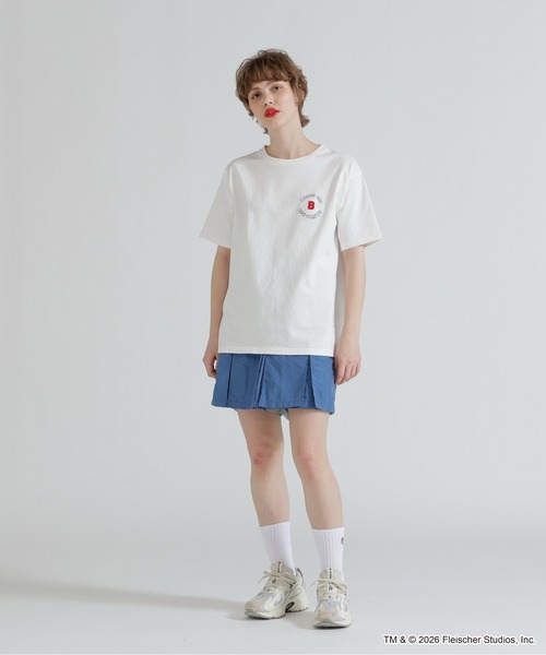 BETTY BOOP(ベティ・ブープ)の「《AVIREX × Betty Boop》VARSITY LOGO S/S T-SHIRT(Tシャツ/カットソー・レディース・オフホワイト/ブラック・F)」の9枚目の写真