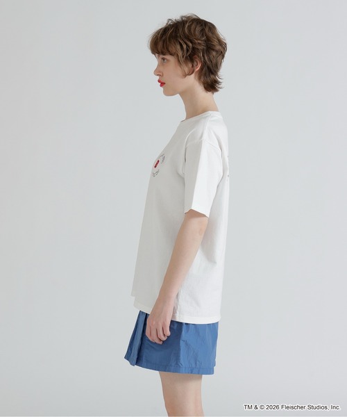 BETTY BOOP(ベティ・ブープ)の「《AVIREX × Betty Boop》VARSITY LOGO S/S T-SHIRT(Tシャツ/カットソー・レディース・オフホワイト/ブラック・F)」の11枚目の写真