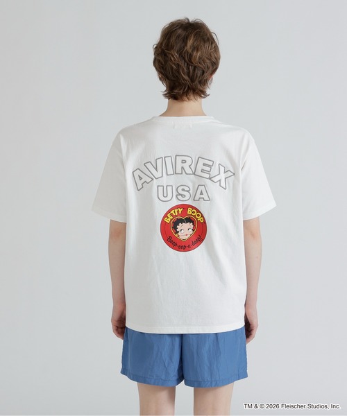 BETTY BOOP(ベティ・ブープ)の「《AVIREX × Betty Boop》VARSITY LOGO S/S T-SHIRT(Tシャツ/カットソー・レディース・オフホワイト/ブラック・F)」の12枚目の写真
