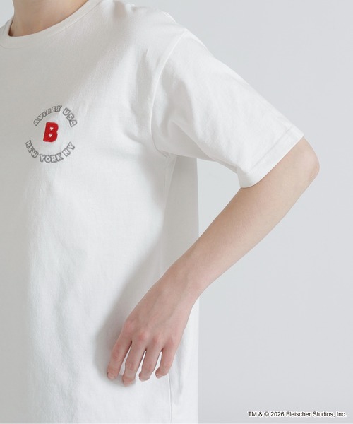 BETTY BOOP(ベティ・ブープ)の「《AVIREX × Betty Boop》VARSITY LOGO S/S T-SHIRT(Tシャツ/カットソー・レディース・オフホワイト/ブラック・F)」の14枚目の写真
