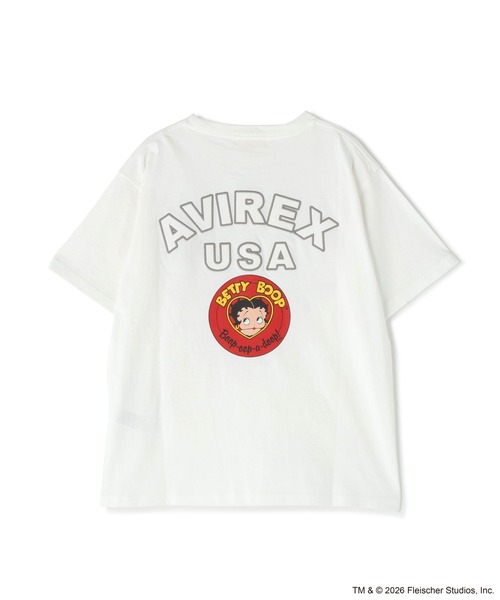 BETTY BOOP(ベティ・ブープ)の「《AVIREX × Betty Boop》VARSITY LOGO S/S T-SHIRT(Tシャツ/カットソー・レディース・オフホワイト/ブラック・F)」の17枚目の写真