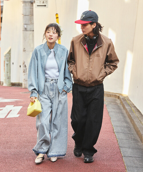FREAK'S STORE(フリークスストア)の「UMBRO × FREAK'S STORE/アンブロ 別注 DENIM STAND COLLAR BLOUSON/デニム スタンドカラー ブルゾン(デニムジャケット・レディース・ブルー/ブラック/ネイビー・フリ-)」の7枚目の写真