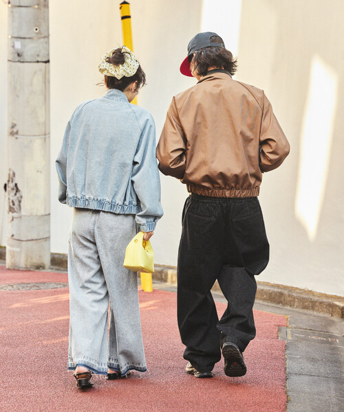 FREAK'S STORE(フリークスストア)の「UMBRO × FREAK'S STORE/アンブロ 別注 DENIM STAND COLLAR BLOUSON/デニム スタンドカラー ブルゾン(デニムジャケット・レディース・ブルー/ブラック/ネイビー・フリ-)」の8枚目の写真