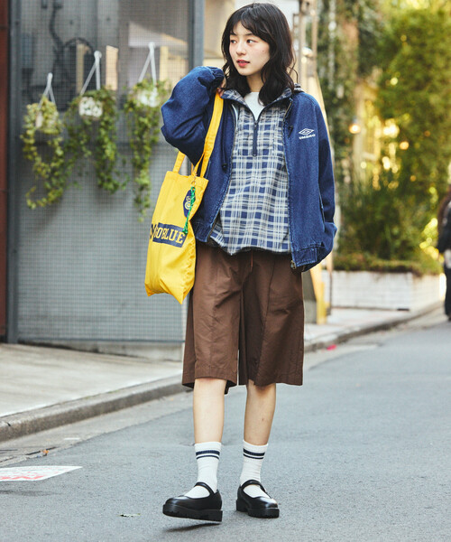 FREAK'S STORE(フリークスストア)の「UMBRO × FREAK'S STORE/アンブロ 別注 DENIM STAND COLLAR BLOUSON/デニム スタンドカラー ブルゾン(デニムジャケット・レディース・ブルー/ブラック/ネイビー・フリ-)」の17枚目の写真