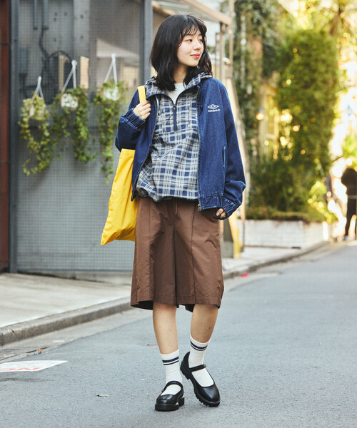 FREAK'S STORE(フリークスストア)の「UMBRO × FREAK'S STORE/アンブロ 別注 DENIM STAND COLLAR BLOUSON/デニム スタンドカラー ブルゾン(デニムジャケット・レディース・ブルー/ブラック/ネイビー・フリ-)」の20枚目の写真
