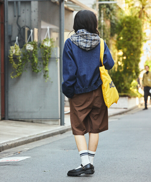 FREAK'S STORE(フリークスストア)の「UMBRO × FREAK'S STORE/アンブロ 別注 DENIM STAND COLLAR BLOUSON/デニム スタンドカラー ブルゾン(デニムジャケット・レディース・ブルー/ブラック/ネイビー・フリ-)」の22枚目の写真