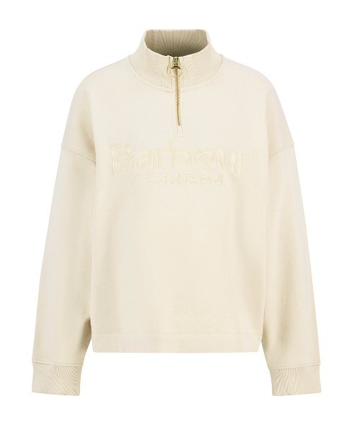 Barbour（バブアー）の「Sara ハーフジップ 刺繍ロゴ スウェット（レディース）（スウェット・レディース・ネイビー/ライトベージュ・10/8）」の13枚目の写真