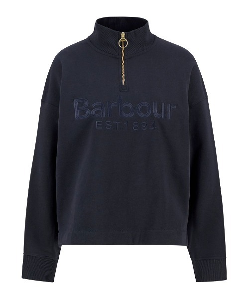 Barbour（バブアー）の「Sara ハーフジップ 刺繍ロゴ スウェット（レディース）（スウェット・レディース・ネイビー/ライトベージュ・10/8）」の14枚目の写真