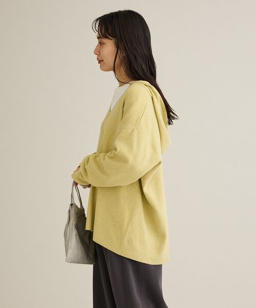 CRAFT STANDARD BOUTIQUE(クラフトスタンダードブティック)の「Vネックフードカシュクールニットプルオーバー(ニット/セーター・レディース・ライトイエロー/杢グレー・FREE)」の10枚目の写真