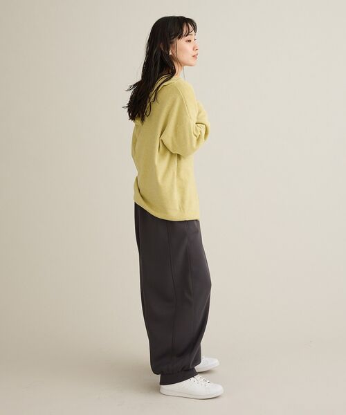 CRAFT STANDARD BOUTIQUE(クラフトスタンダードブティック)の「Vネックフードカシュクールニットプルオーバー(ニット/セーター・レディース・ライトイエロー/杢グレー・FREE)」の15枚目の写真