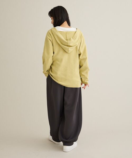 CRAFT STANDARD BOUTIQUE(クラフトスタンダードブティック)の「Vネックフードカシュクールニットプルオーバー(ニット/セーター・レディース・ライトイエロー/杢グレー・FREE)」の16枚目の写真