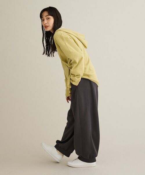 CRAFT STANDARD BOUTIQUE(クラフトスタンダードブティック)の「Vネックフードカシュクールニットプルオーバー(ニット/セーター・レディース・ライトイエロー/杢グレー・FREE)」の17枚目の写真