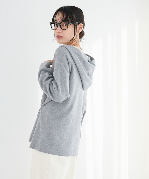 CRAFT STANDARD BOUTIQUE(クラフトスタンダードブティック)の「Vネックフードカシュクールニットプルオーバー(ニット/セーター・レディース・ライトイエロー/杢グレー・FREE)」の20枚目の写真