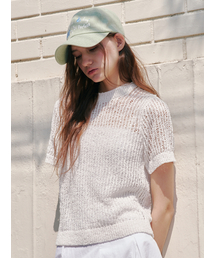 ALLINCOMPLETE（オールインコンプリート）の「メリー ニットトップ (ホワイト)（ニット/セーター）」