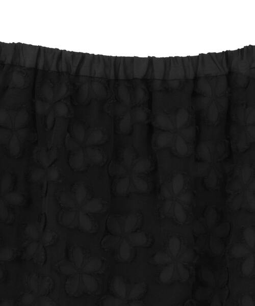 martinique（マルティニーク）の「フラワージャガードIラインスカート（スカート・レディース・ブラック/ホワイト・FREE）」の8枚目の写真