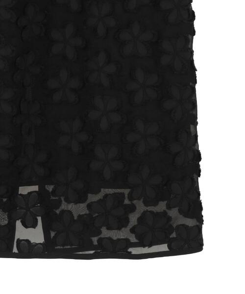 martinique（マルティニーク）の「フラワージャガードIラインスカート（スカート・レディース・ブラック/ホワイト・FREE）」の9枚目の写真