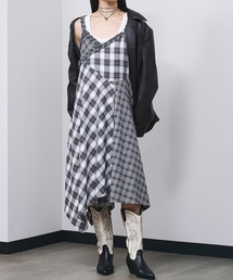 ROSE BUD | MIXED CHECK DRESS(ワンピース)