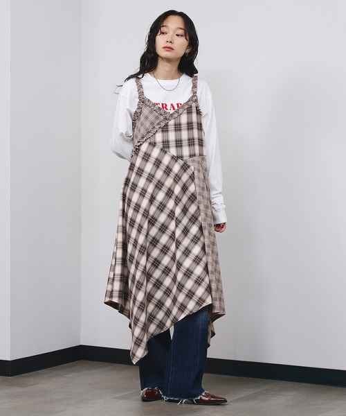 ROSE BUD(ローズバッド)の「MIXED CHECK DRESS(ワンピース・レディース・ブラック/ベージュ・ONE SIZE)」の15枚目の写真