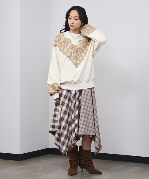 ROSE BUD(ローズバッド)の「MIXED CHECK DRESS(ワンピース・レディース・ブラック/ベージュ・ONE SIZE)」の22枚目の写真