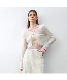 FLOWER LACE OPEN BLOUSE(BL-4346)