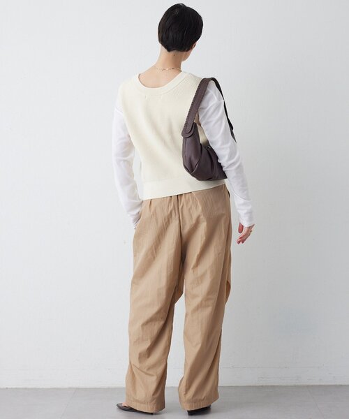 THE PAUSE（ザ ポーズ）の「【THE PAUSE】両畦ノースリーブニット（ニット/セーター・レディース・ブラウン/アイボリー・FREE）」の8枚目の写真