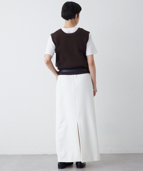 THE PAUSE（ザ ポーズ）の「【THE PAUSE】両畦ノースリーブニット（ニット/セーター・レディース・ブラウン/アイボリー・FREE）」の18枚目の写真