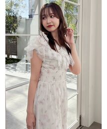 dazzlin（ダズリン）の「チュールフラワーギャザーワンピース（ワンピース）」