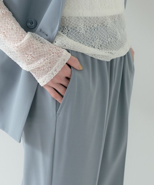 GALLEST(ギャレスト)の「Comfy SET UP|ストレートフレアパンツ【セットアップ対応/通勤/カセット服】(その他パンツ・レディース・ブラック/ダークグレー/キャメル/ライトブルー・40/38/36/34)」の21枚目の写真