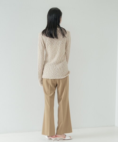 GALLEST(ギャレスト)の「Comfy SET UP|ストレートフレアパンツ【セットアップ対応/通勤/カセット服】(その他パンツ・レディース・ブラック/ダークグレー/キャメル/ライトブルー・40/38/36/34)」の18枚目の写真