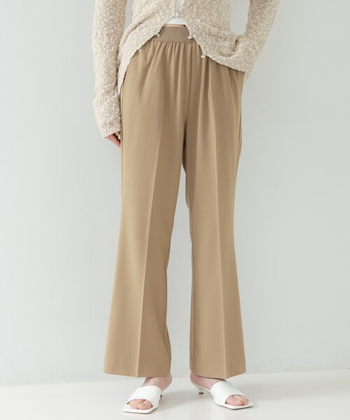 GALLEST(ギャレスト)の「Comfy SET UP|ストレートフレアパンツ【セットアップ対応/通勤/カセット服】(その他パンツ・レディース・ブラック/ダークグレー/キャメル/ライトブルー・40/38/36/34)」の17枚目の写真