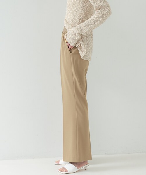 GALLEST(ギャレスト)の「Comfy SET UP|ストレートフレアパンツ【セットアップ対応/通勤/カセット服】(その他パンツ・レディース・ブラック/ダークグレー/キャメル/ライトブルー・40/38/36/34)」の16枚目の写真