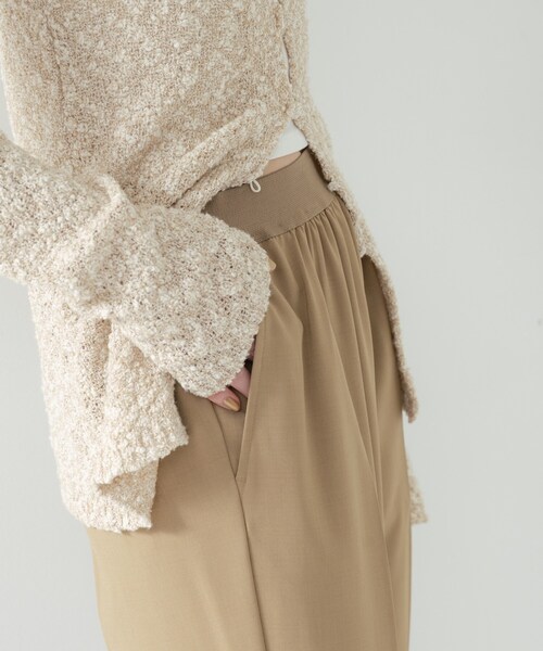 GALLEST(ギャレスト)の「Comfy SET UP|ストレートフレアパンツ【セットアップ対応/通勤/カセット服】(その他パンツ・レディース・ブラック/ダークグレー/キャメル/ライトブルー・40/38/36/34)」の14枚目の写真