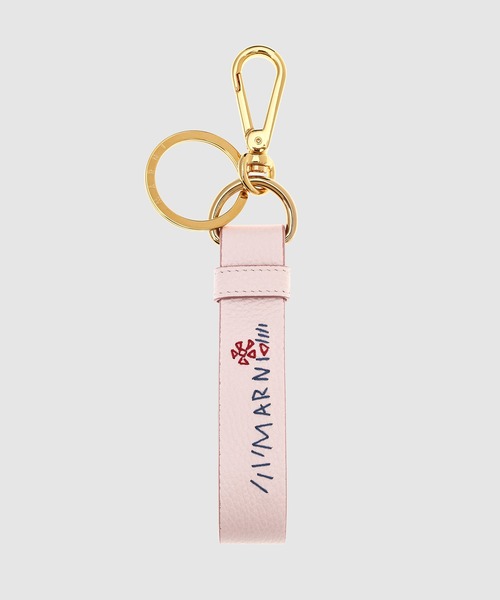 MARNI(マルニ)の「MENDING FLOWER / キーリング(キーケース/キーアクセサリー・レディース・ブラック/ライトピンク/ベージュ・ONE SIZE)」の1枚目の写真