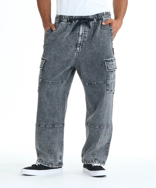 DC SHOES(ディーシーシューズ)の「DC SHOES メンズ 26 SUPERWIDE CARGO PANT カーゴパンツ 【2026年春夏モデル】/ドローコード付きツータックボトムス(その他パンツ・メンズ・ブルー/ブラック/ブラック系その他6/ブルー系その他/ブラック系その他/ライトインディゴブルー/グレー系その他2/ミント・X-LARGE/LARGE/MEDIUM/SMALL)」の4枚目の写真