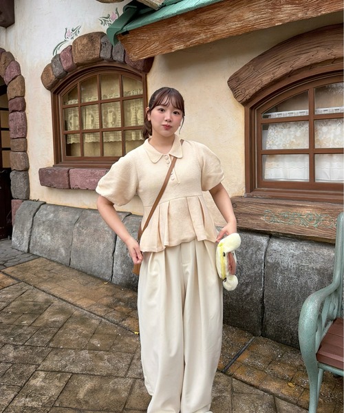 OLUN ペプラムニットトップス 新品タグ付き OLUN（オルン）の「peplum knit tops/ペプラムニットトップス（ニット