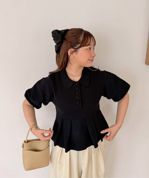 OLUN peplum knit tops/ペプラムニットトップス OLUN（オルン）の「peplum knit tops/ペプラムニットトップス（ニット