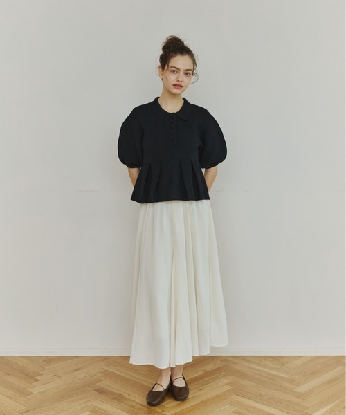 peplum knit tops/ペプラムニットトップス(ニット/セーター)|OLUN peplum knit tops/ペプラムニットトップス(ニット/セーター)|OLUN
